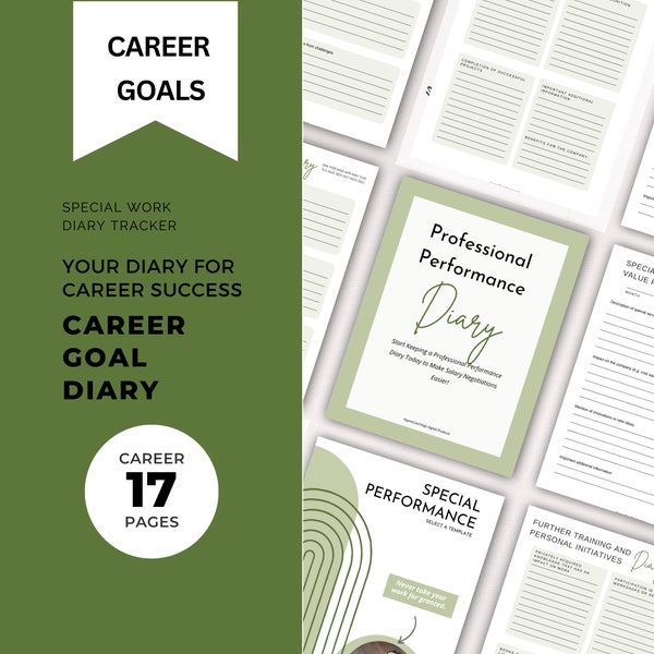 CAREER WORK DIARY Tools for your career Instant Download Special Diary Journal for Career