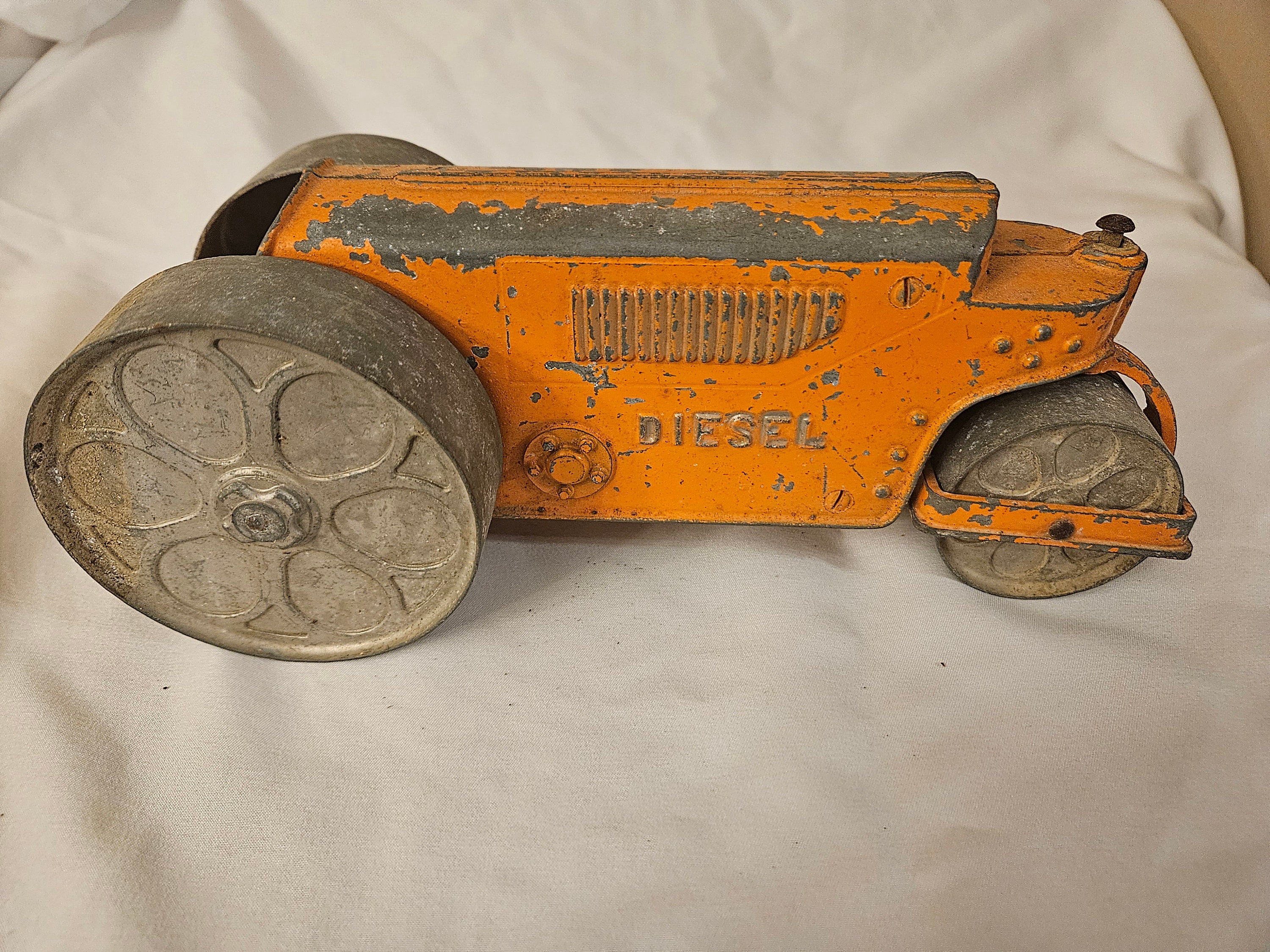 Vintage Hubley Kiddie Toy Orange Diesel Steam Roller - Etsy
