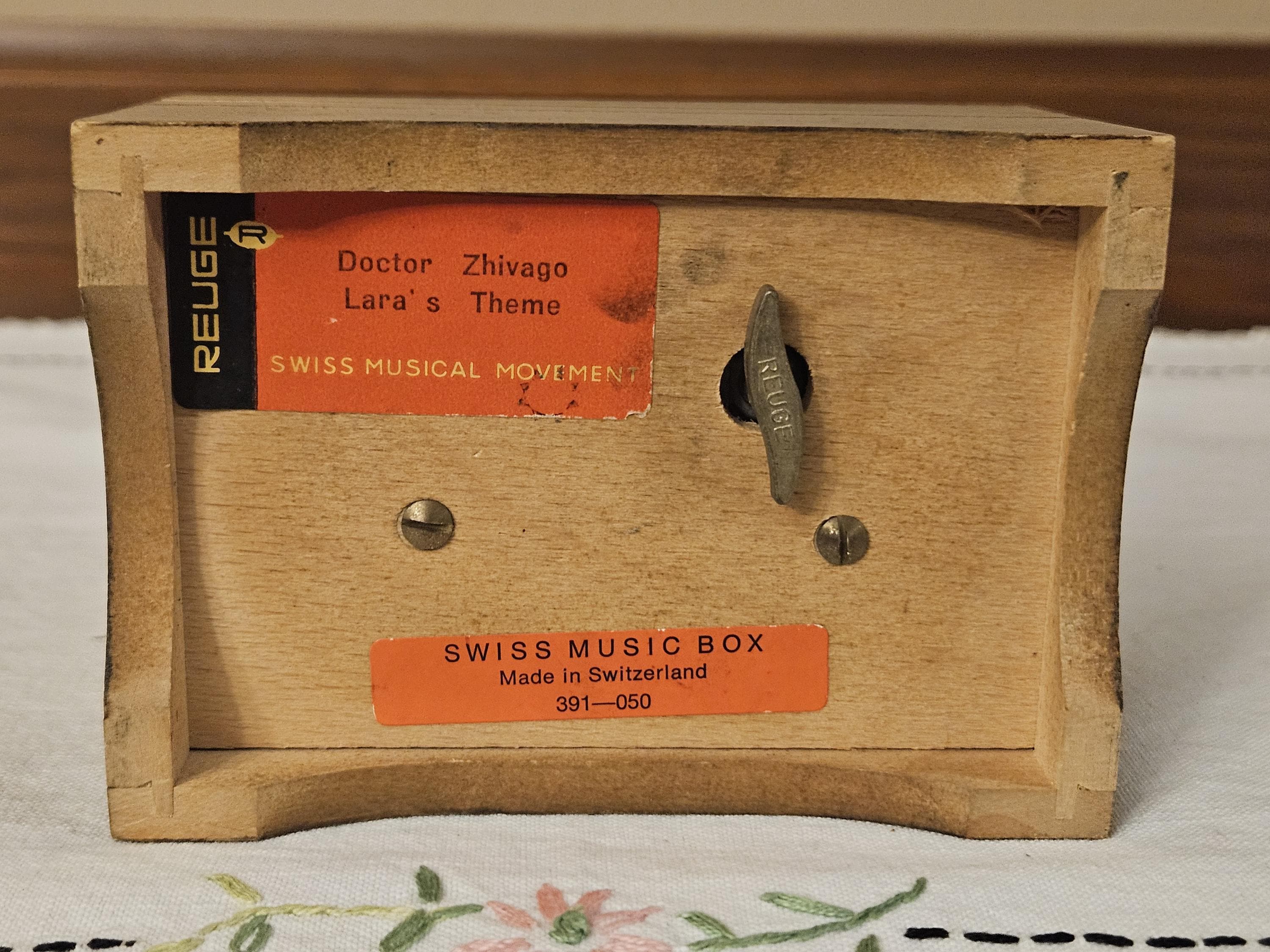 Vintage Reuge Swiss Music Box With Hummel Picture. Plays Doctor