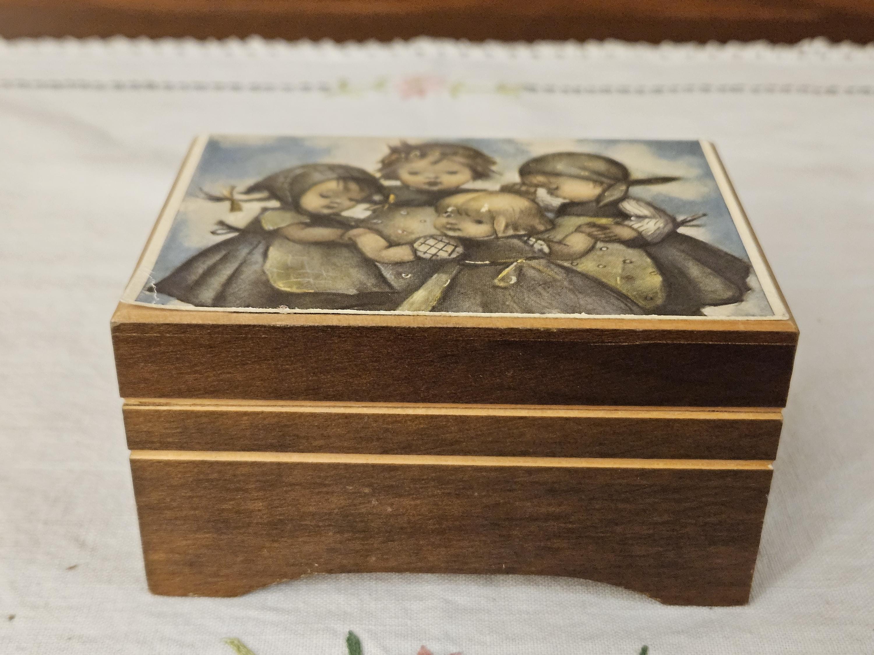 Vintage Reuge Swiss Music Box With Hummel Picture. Plays Doctor