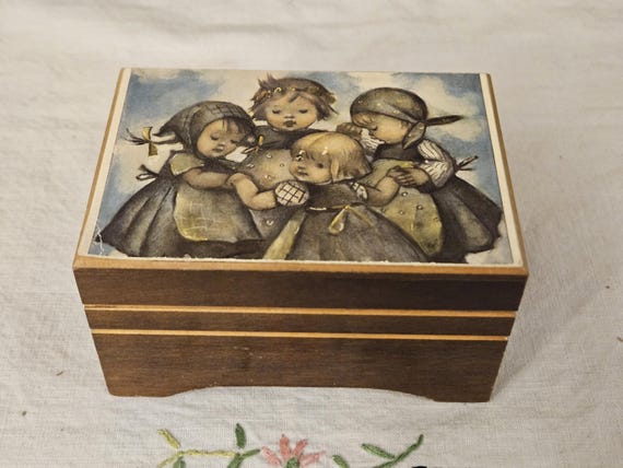 Vintage Reuge Swiss Music Box With Hummel Picture. Plays Doctor