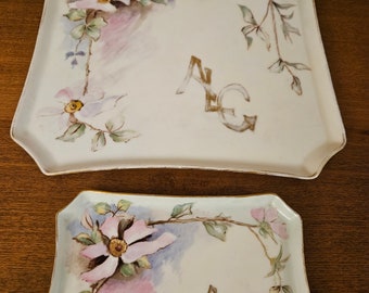 Antique Bavaria Dresser Vanity Tray and Jewelry Tray from the early 1900's