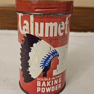 Vintage Calumet Baking Tin. 1/2 Pound. Double Acting Baking Powder.