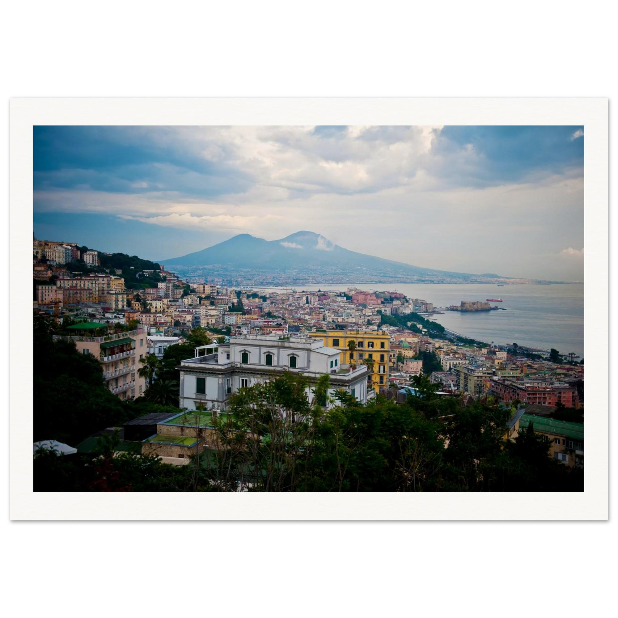 ナポリ、イタリアのポスター - ジャン＝リュック・ベナゼによるアート