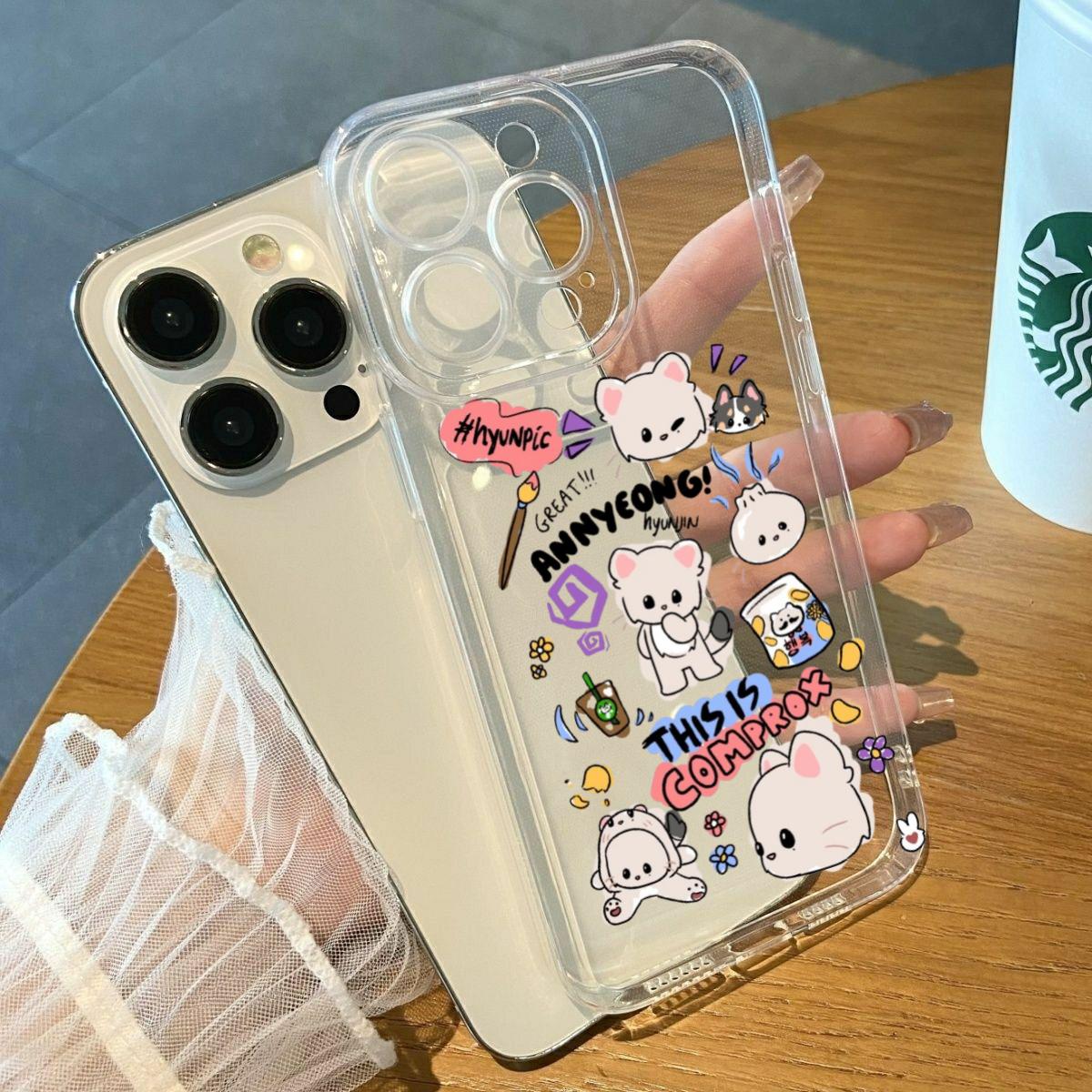 ヒョンジンも使っていた‼️iPhone16カバー Kpop Stray Kids ヒョンジン風 ジニレット iPhoneケース & Samsung