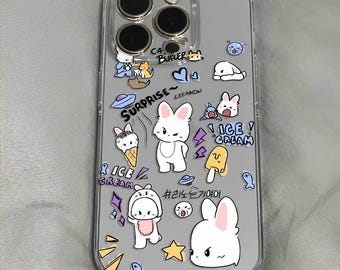 Custom KPOP Stray Kids Lee Know Phone Case iPhone Cases/Stray Kids Merch/SKZ SKZOO Phone Cases iphone 14 iphone 15 Samsung/Kpop Merch Leebit