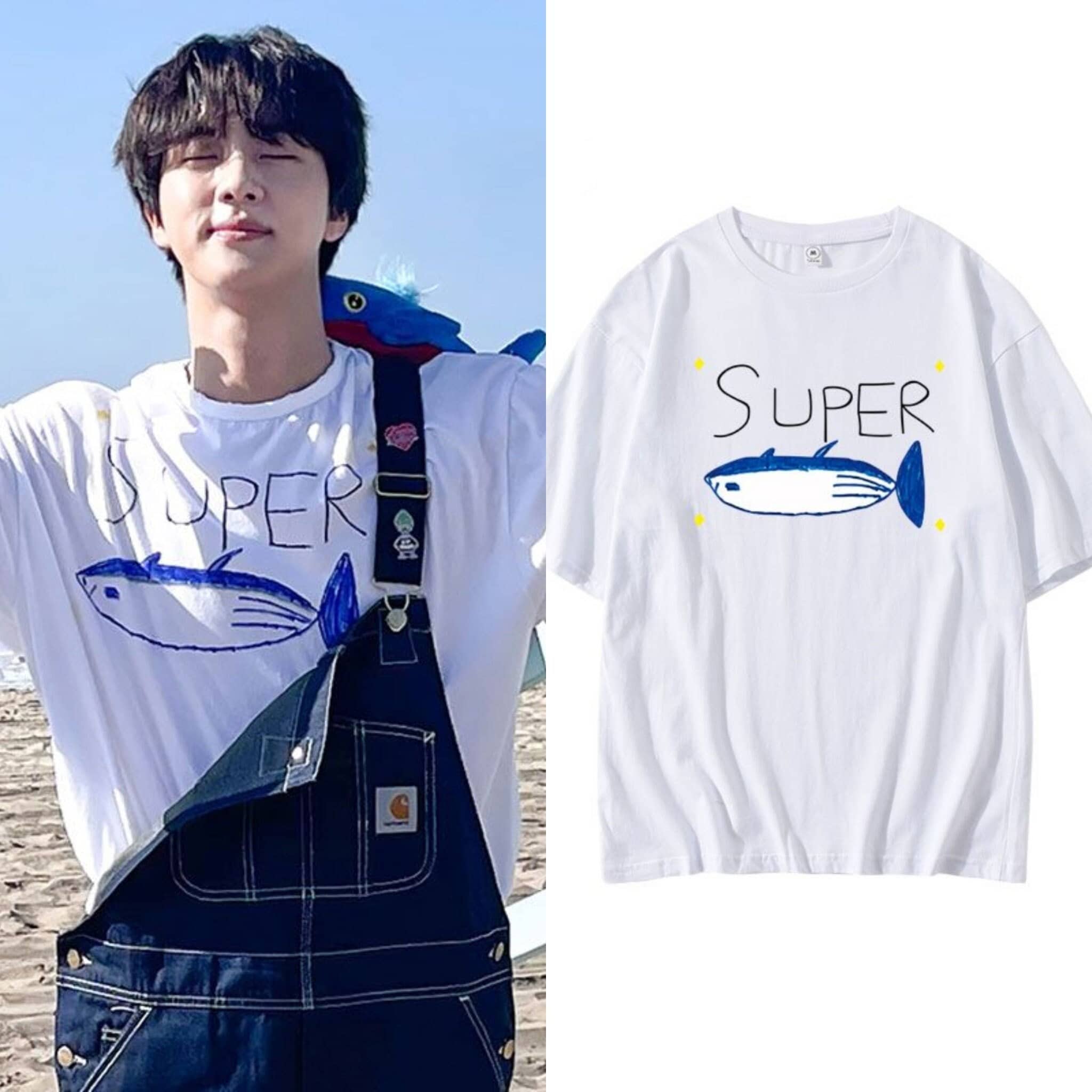 BTS Jin T shirts Kim Seokjin Super Tuna Shirt Jin Supe Tuna