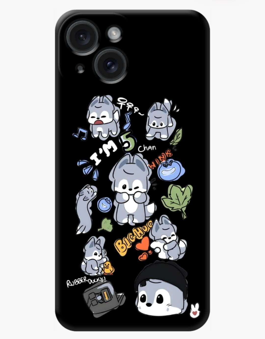KPOP Stray Kids Bang Chan-inspired Cute Wolf Phone Case
