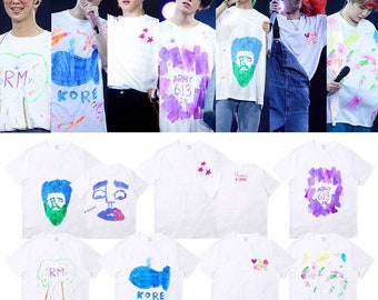 BTS T-shirt, BTS Concert-Style Hand-Drawn Graffiti T-shirt, Concert-Style BTS Merchandise/Bts Merch/Bts Tee/Bts Shirt/Kpop Merch/Bts Hoodie