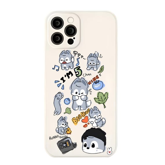 KPOP Stray Kids Bang Chan-inspired Cute Wolf Phone Case, iPhone