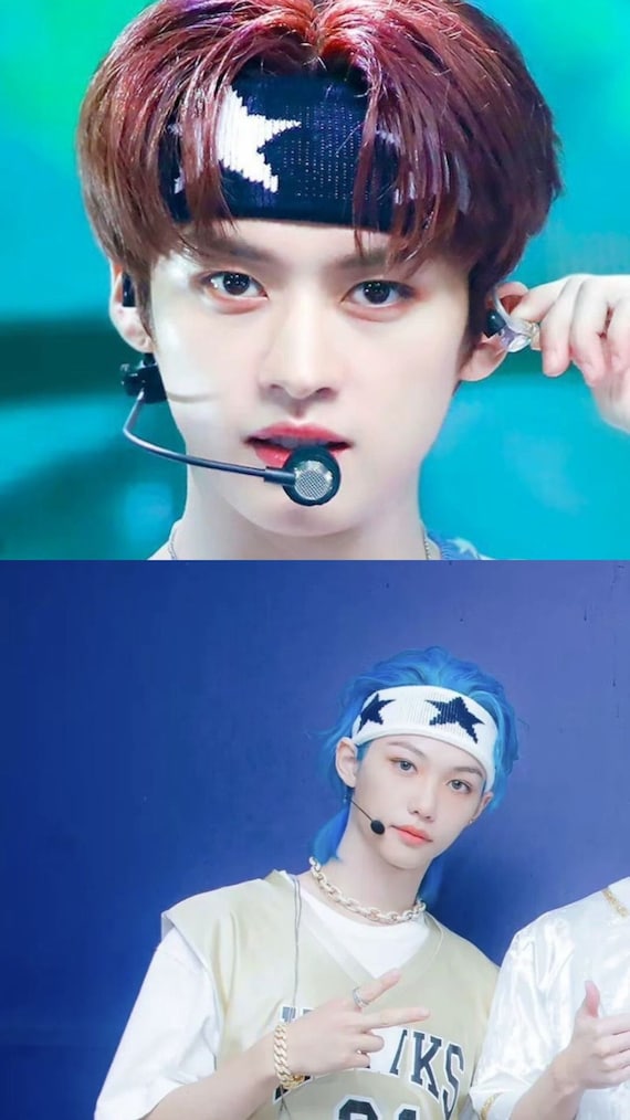 Stray Kids' Felix Knitted Headband, Felix and Lee Know's Stage