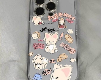 Funda para teléfono I am Fox inspirada en Stray Kids I.N. Fundas para iPhone/Mercancía de Stray Kids/Fundas para teléfono SKZ SKZOO iphone 14 iphone 15 Samsung/Mercancía de Kpop