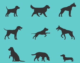 Dog silhouette svg bundle, Dog png design bundle, free commercial use clipart vector cut file cutting file svg png