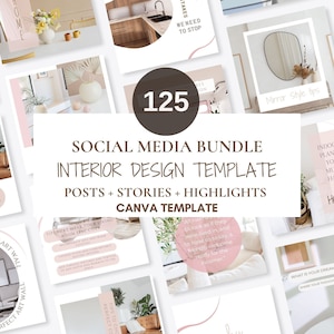 Interior Design Instagram Template, Home Decor Content Ideas, Decorative Tips IG Post, Architecture Social Media Branding Canva Templates