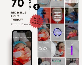 Instagramsjabloon voor roodlichttherapie, huidverzorging schoonheidsspecialiste sociale media-inhoud IG Post