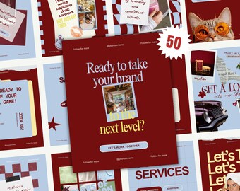 Burgundy Instagram Template For Social Media Manager Business Coach UGC Content Creator Agency Digital Marketing Viral Post & Carousel