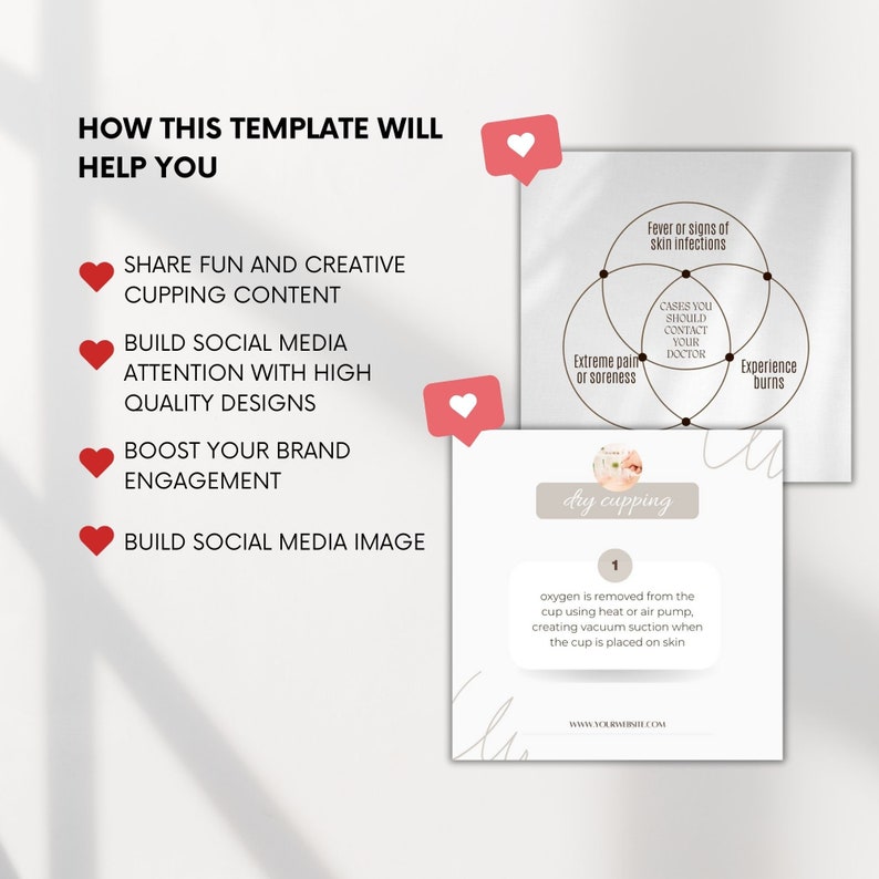 K&ouml;nnte beinhalten: Eine rosa und braune Infografik, die den Prozess des Trocken-Cuppings erkl&auml;rt, mit einem Venn-Diagramm, das potenzielle Risiken und Vorteile zeigt. Der Text lautet "Trocken-Cupping" und "Sauerstoff wird aus dem Cup entfernt, indem W&auml;rme oder eine Luftpumpe verwendet wird, wodurch ein Vakuum entsteht, wenn der Cup auf die Haut gelegt wird".