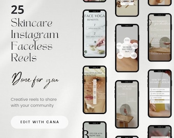 Skincare Instagram Reels Template, Esthetician Social Media Content, Dermatological Reels