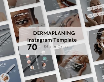 Skincare Coach Instagram Template, Dermaplaning Acne Treatment Esthetician Beauty Social Media Content Creator Post