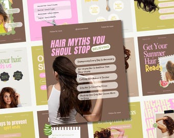 Hairstylist Instagram Template Haircare Social Media Beauty Hair Salon Marketing Post