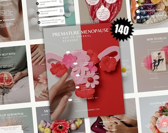 Women Hormone Health Instagram Template Menopause & Pre-menopause Wellness Coach Post Hormonal Balance Social Media Content