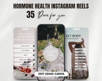 Hormone Health Instagram Reels Template, Holistic Health Coach Social Media Content, Women Hormonal Balance IG Post, Health & Wellness Guide