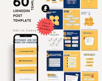 Linkedin Post Template, Career Development Instagram Post, Business Consultant Social Media Content