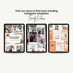 Social Media Manager Instagram Template, Bold Instagram Template, Marketing Content IG Post, Modern Aesthetic Storytelling Orange Template image 10