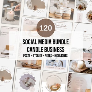 Candle Shop Instagram Template, Aesthetic Candle Maker Marketing IG Posts, Candle Store Social Media Branding Content, Candle Business Kits