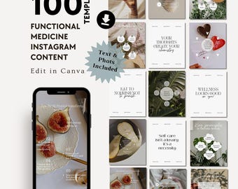 Functional Medicine Instagram Template, Holistic Health Social Media Content, Naturopathic Doctor IG Post, Alternative Medicine Marketing