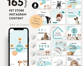 Modelo de Instagram para Pet Shop, Conteúdo de Marketing para Redes Sociais de Pet Shop