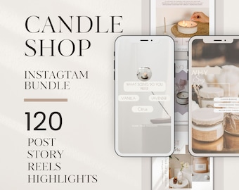 Candle Shop Instagram Post Template, Candle Business Social Media Marketing Content, Scented Candle Done For You IG Post, Candle Store Quote