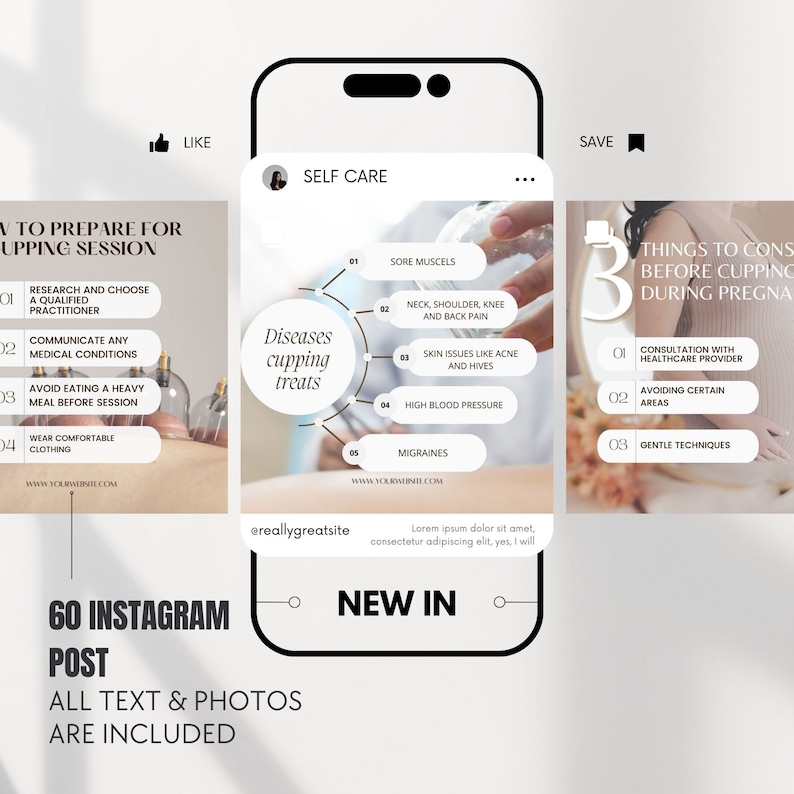 TRADITIONAL MEDICINE THERAPIST INSTAGRAM POST TEMPLATE, EDITABLE CANVA TEMPLATE