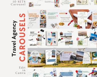 Travel Carousel Instagram Post Traveling Agency Social Media UGC Influencer Content Creator Template