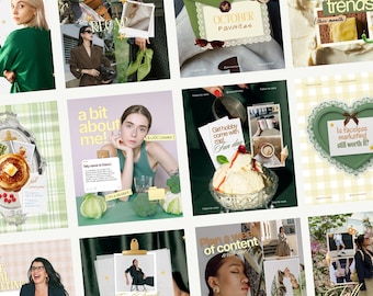 Sage Green Instagram Template For Social Media Manager Business Coach UGC Content Creator Agency Digital Marketing Viral Post & Carousel