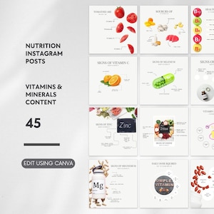 Instagram-mallar för vitaminer och kosttillskott, Instagram-inlägg om hälsa och välbefinnande
