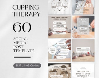 Cupping Therapy Instagram Template, Hijama Therapist Social Media Marketing Content, Alternative Medicine IG Post, Healing Massage Therapist