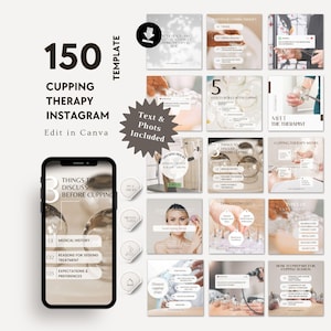 Cupping Therapy Instagram Templates, Alternative Medicine IG Post, Holistic Health Coach Content