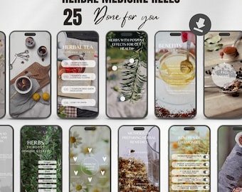 Herbal Medicine Instagram Reels Template, Herbalist Coach Social Media Content, Holistic Treatment IG Story, Health & Wellness IG Marketing