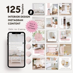 Interior Design Instagram Template, Home Decorator Studios Social Media Marketing Space Designer Content IG Post