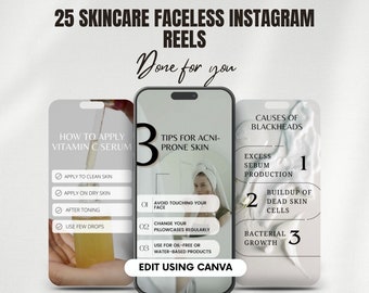 Skincare Instagram Reels, Beauty Medspa Esthetician Social Media Marketing Content Reels Template