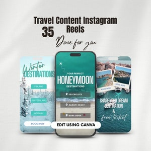 Modelo de Reels para Instagram de Agência de Viagens, Conteúdo para Agente de Viagens, Publicação no Instagram de Consultor de Viagens, Feed de Marketing para Empresas de Viagens, Guia de Reserva de Viagens