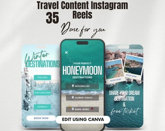 Travel Agent Instagram Reels Template, Travel Agency Social Media Marketing Video IG Posts