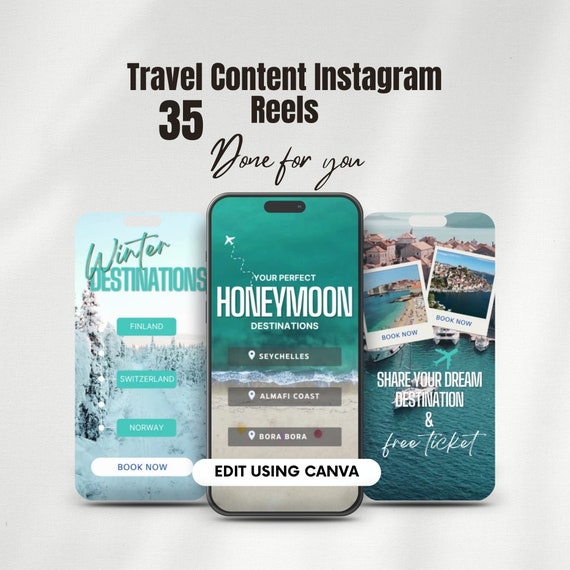 Travel Agent Instagram Reels Template, Travel Agency Social Media Marketing Video IG Posts