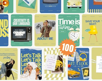 Trendy Bold Instagram Template, Viral Scrapbook Content Creator Social Media Marketing Post