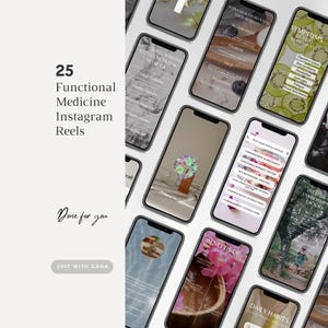 Plantilla de Instagram Reels de Medicina Funcional, Contenido para redes sociales sobre salud holística, Publicaciones de Instagram de médicos naturópatas, Bienestar natural