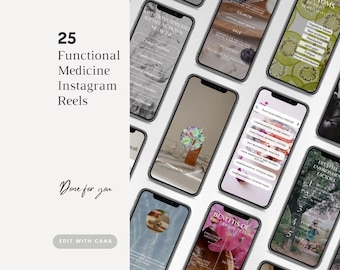 Functional Medicine Instagram Reels Template, Holistic Health Social Media Content, Naturopathic Doctor IG Posts, Natural Wellness