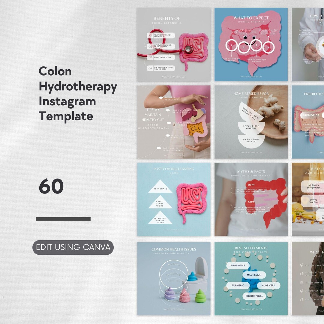 Colon Hydrotherapy Instagram Template, Colon Cleansing Social Media ...