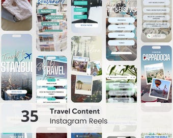 Reisebüro Instagram Reels Vorlage, Reisebüro Social Media Marketing Video IG Posts