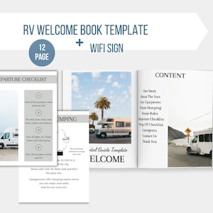 RV Rental Welcome Book Template, Camper Guidebook, Motorhome Rental Guide, Trailer Manual Booklet, RVShare Camper Van Camping Checklist
